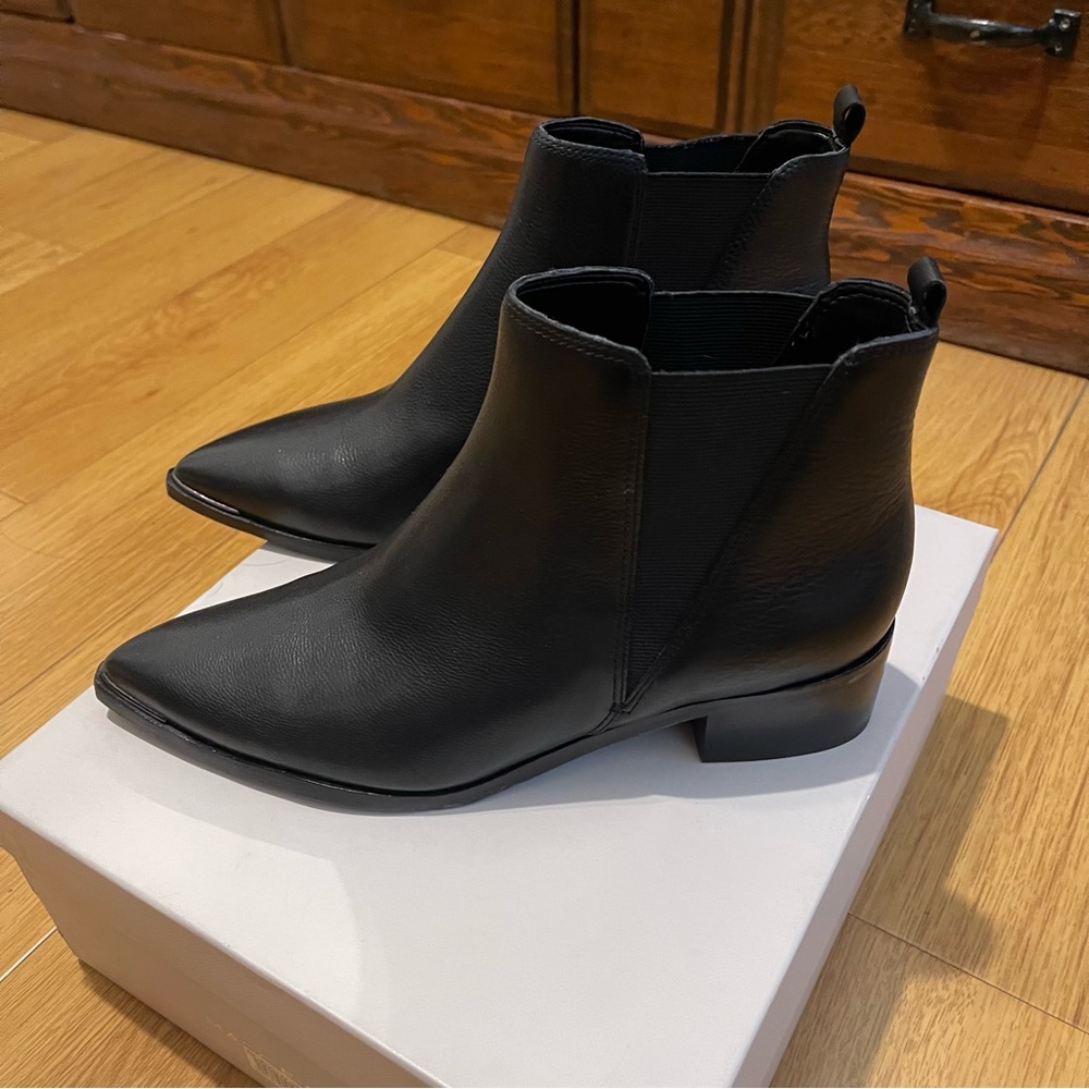 Marc Fisher Yale Chelsea Bootie - Black Leather